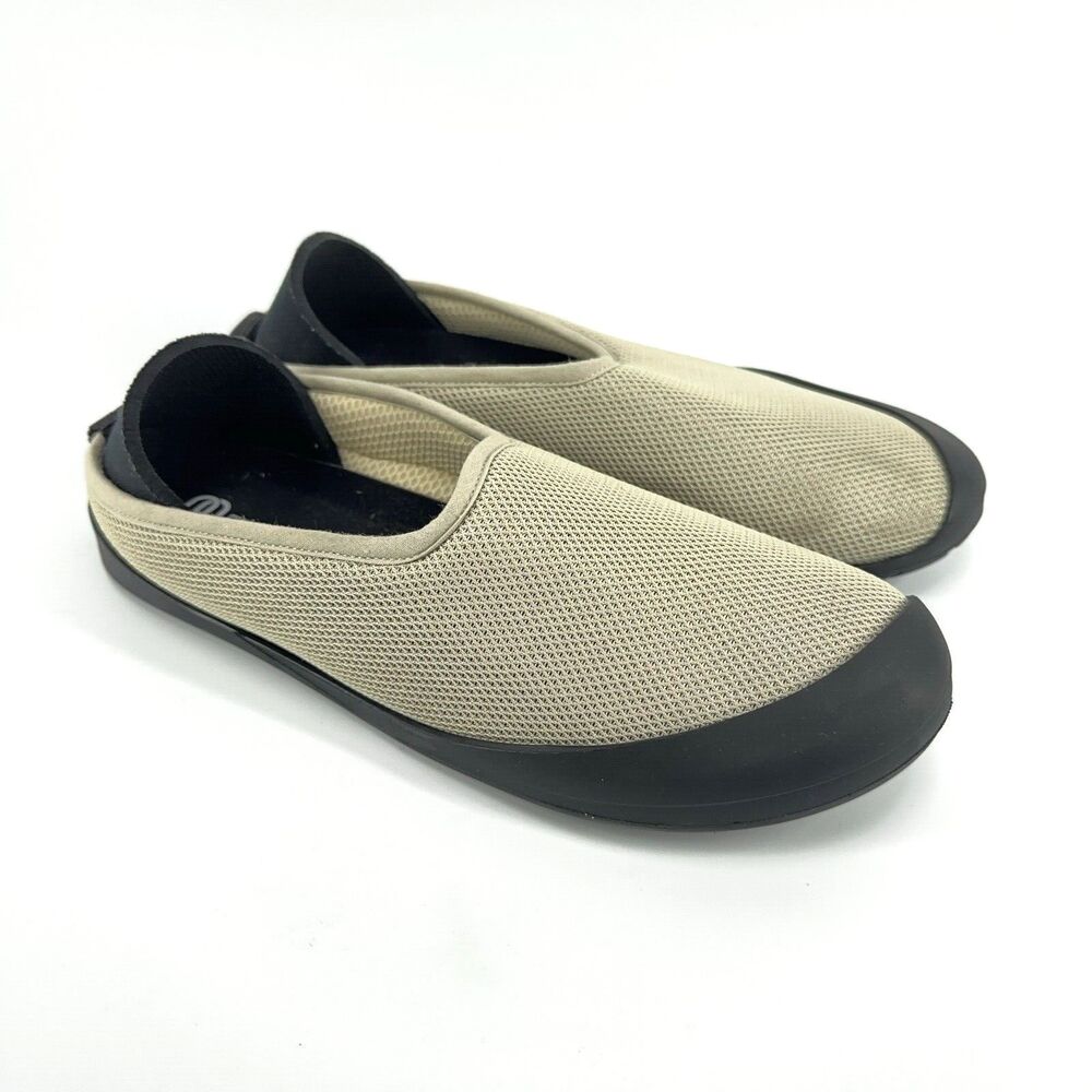 Mahabis Solar Summer Shoes Slipper Hybrid Beige Ivory Mesh Black Sole US 8 EU 39